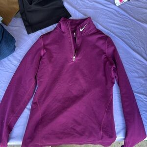 Kids Nike Dry Fit Plum Quarter zip